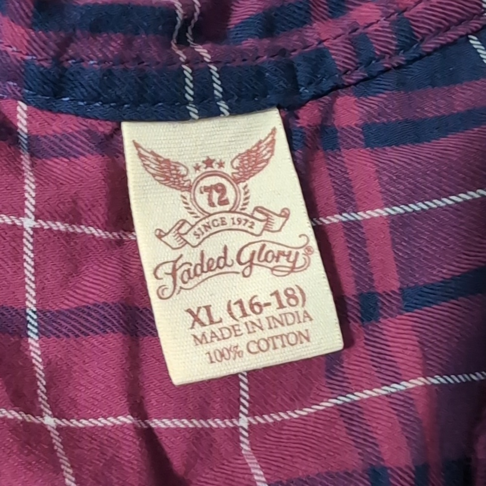 PLAID HOLIDAY Flannel Relaxed Fit XL - Picture 2 of 9
